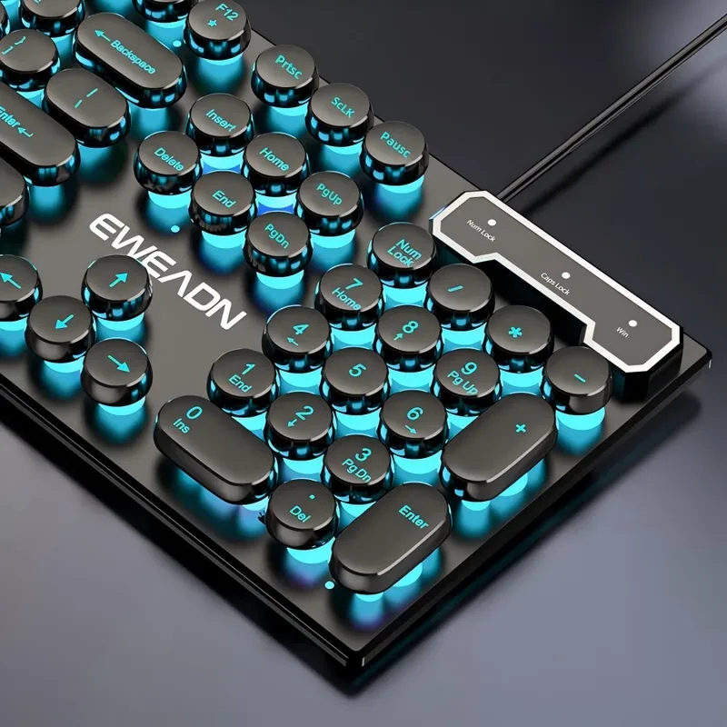 Mouse Gaming Retro - Retro Punk Mechanical Feel Keyboard Mouse