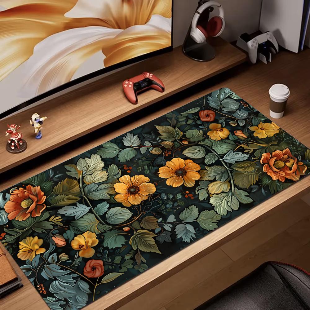 Mouse Gaming Retro - Retro flower art rendering Mouse Pad