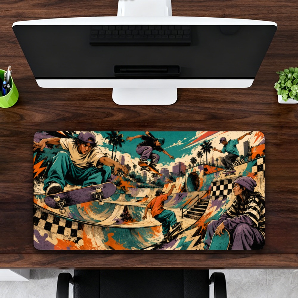 Mouse Gaming Retro - Cool street skateboarding park table mat