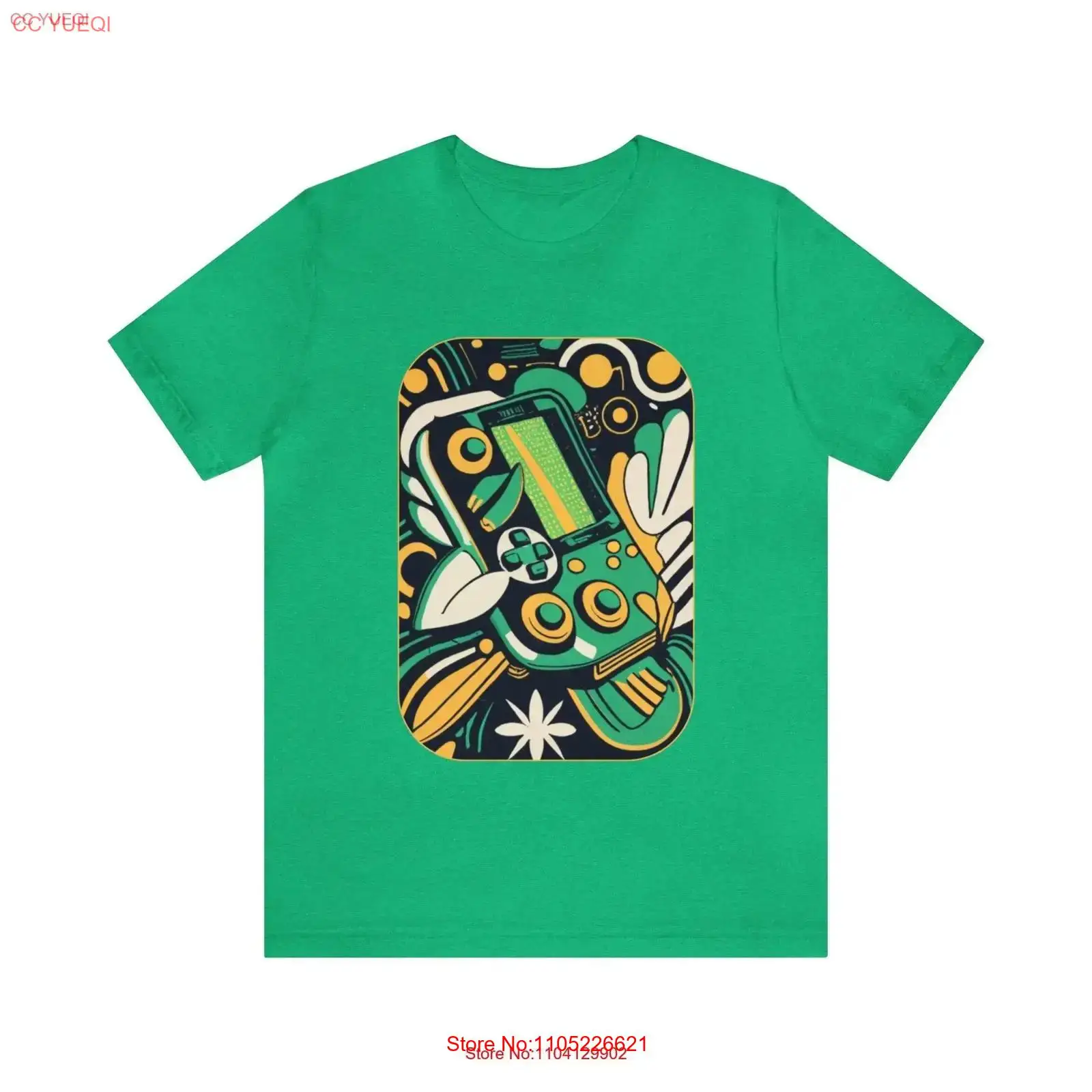 Retro Gaming Jersey - Leafy Green Jersey T Shirt retro
