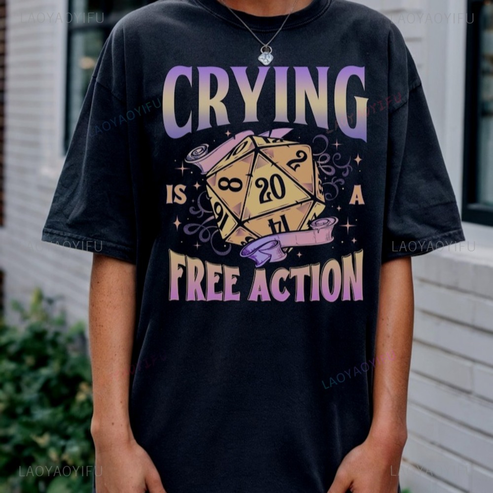 Funny DnD Crying Is A Free Act - đánh giá và giá Retro Gaming T Shirts