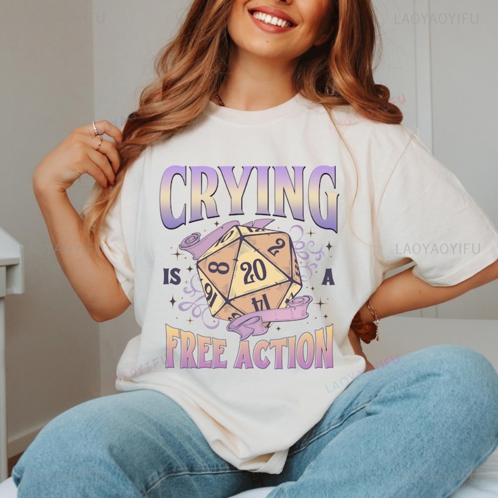 Funny DnD Crying Is A Free Act - đánh giá và giá Retro Gaming T Shirts