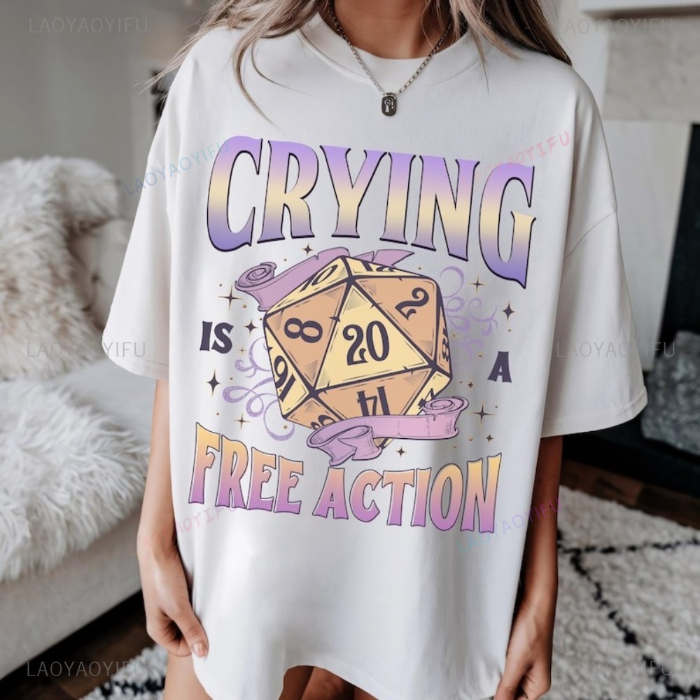 Funny DnD Crying Is A Free Act - đánh giá và giá Retro Gaming T Shirts