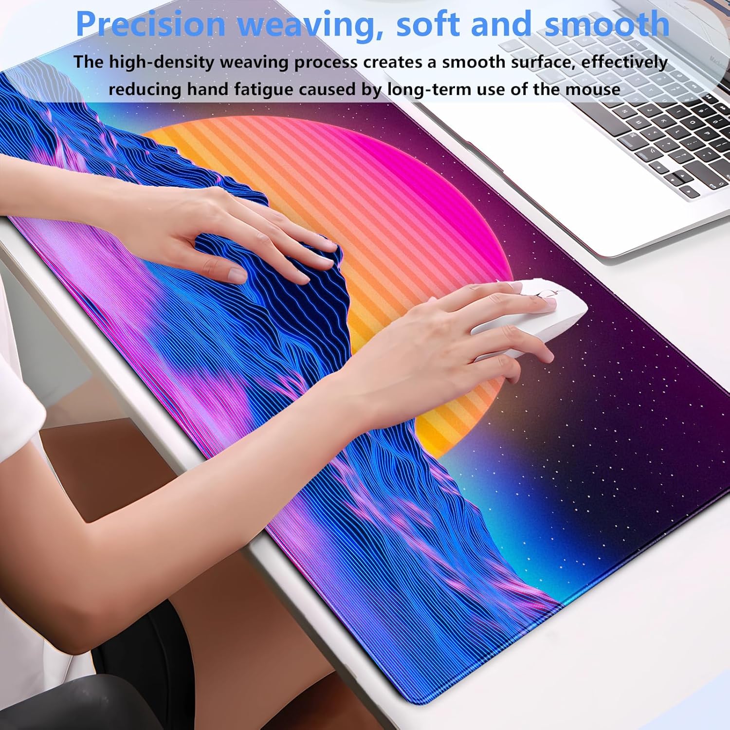 Retro Synthwave Mountain Sun D - đánh giá và giá Mouse Gaming Retro