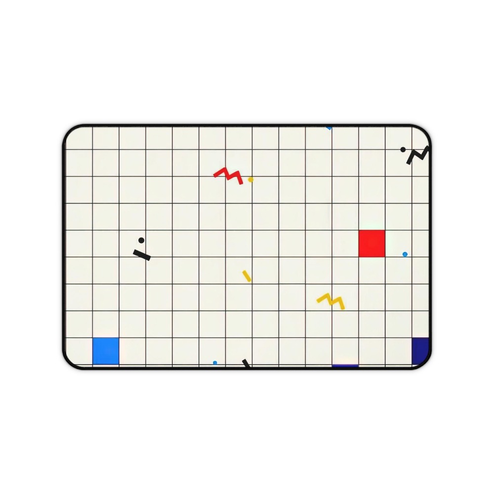 Retro Geometric Grid Desk Mat  - đánh giá và giá Mouse Gaming Retro
