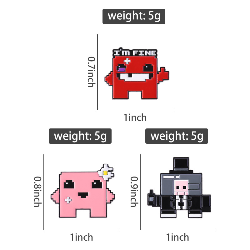3pcs Pixel Art Enamel Pin Set  - đánh giá và giá Retro Gaming Kit